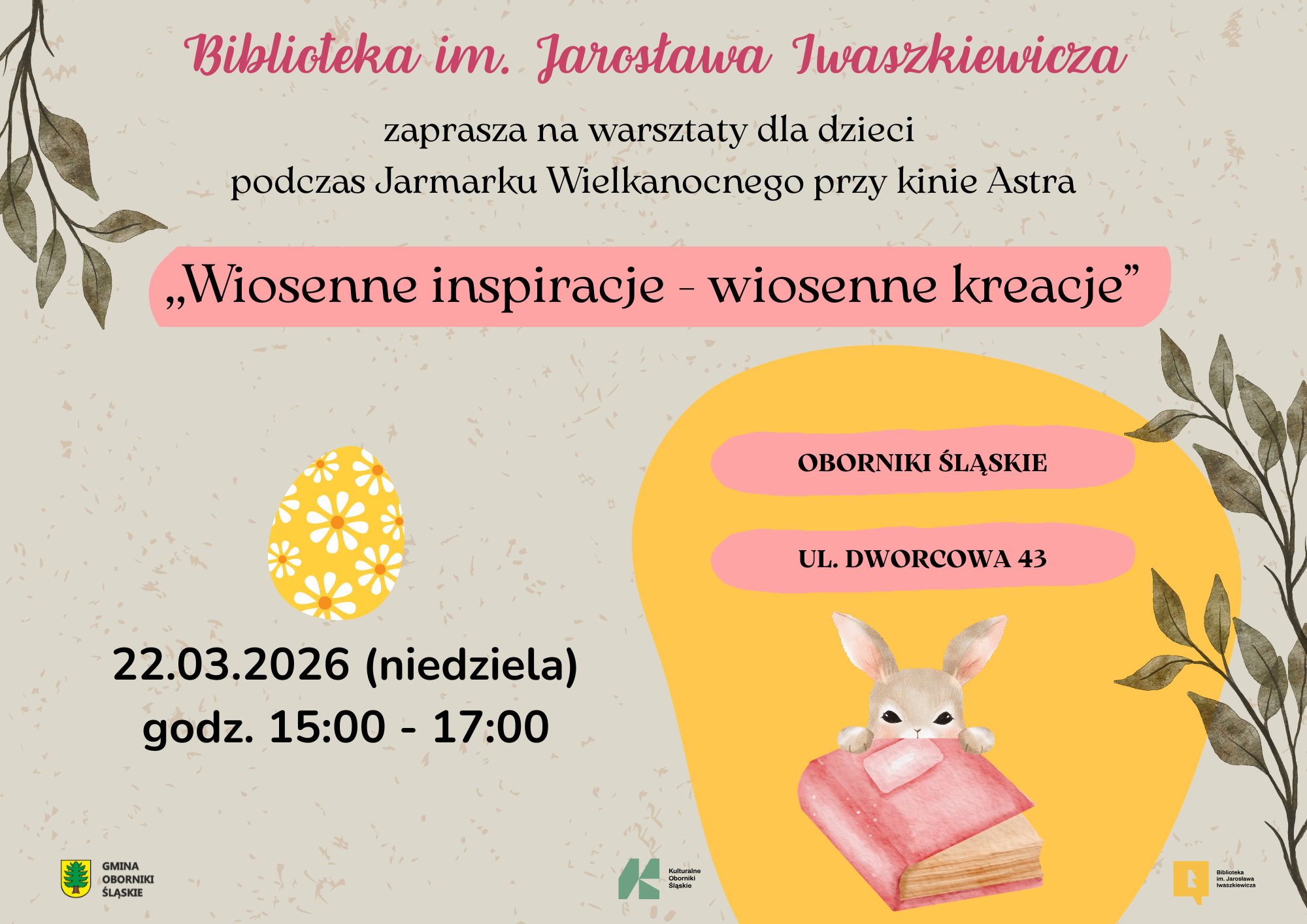 Warsztaty dla dzieci „Wiosenne inspiracje – wiosenne kreacje”