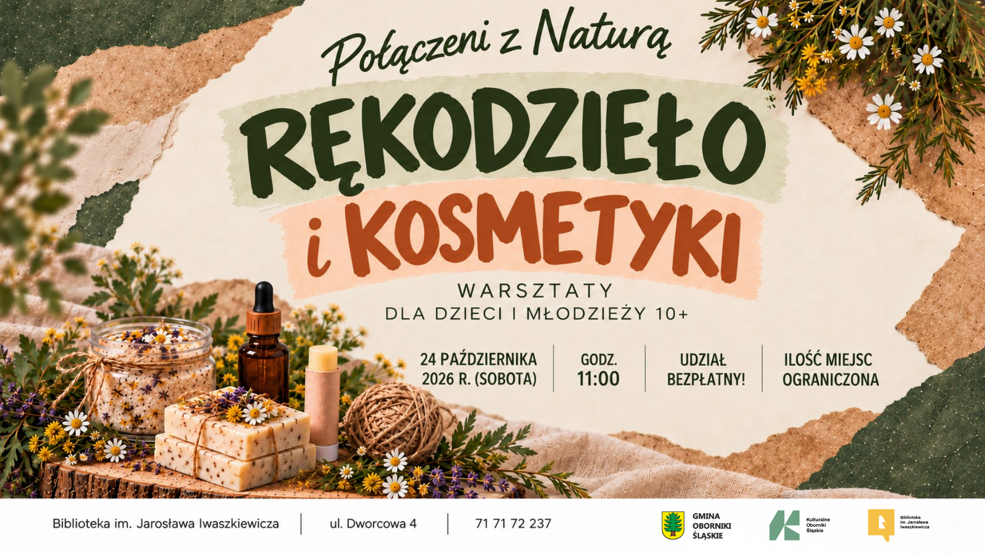 Rękodzieło i kosmetyki – warsztaty dla dzieci